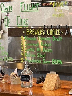 Menu of Brewer's Choice