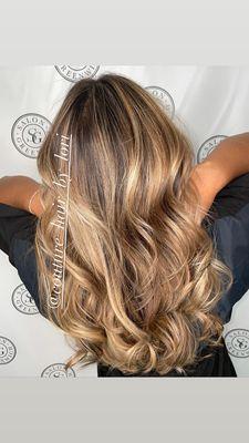 Mix of Balayage and Baby lights