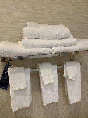 Maybe used towels, maybe a crappy folding job.