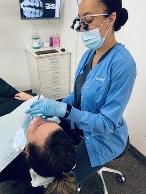 Keelana our hygienist is the best! She is very personable and gentle with all of her cleanings.