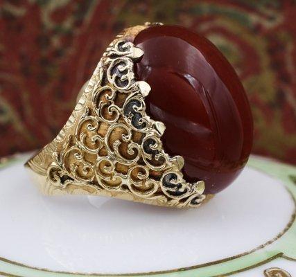 18k Carnelian Ring