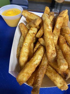 Fries are always crispy and fresh!