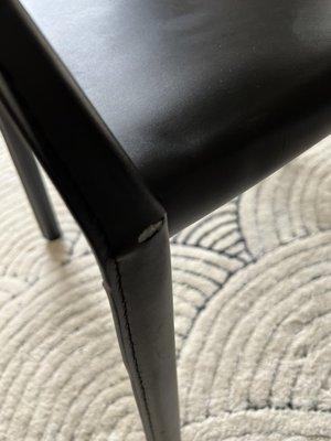 Leather peeling off of my new dining room seats