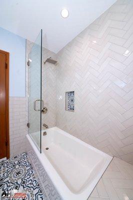 Inspiration for a modern/contemporary bathroom design remodel in Los Angeles by American Home Improvement