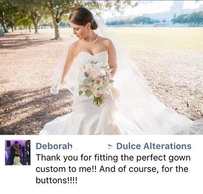 Another happy bride thank you for your FB review Deborah!