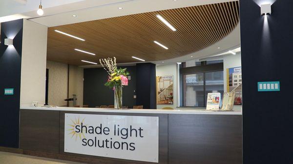 Shade Light Solutions entrance sign