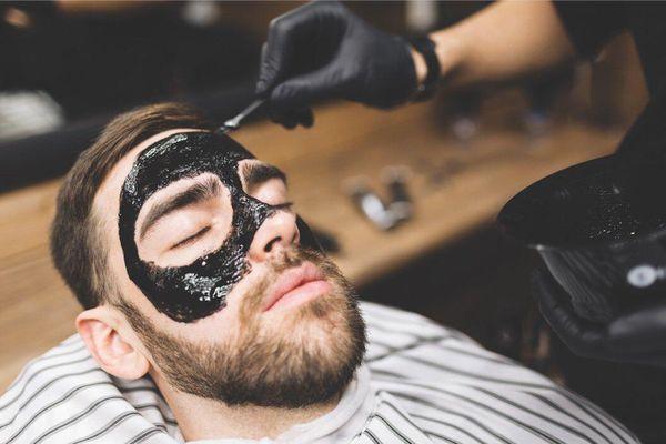 We offer a black mask that exfoliates the skin and takes out any blackheads that are in your pores!