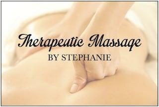 Therapeutic Massage By Stephanie