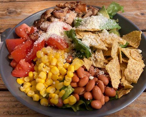 Chicken Taco Salad (about $15) is good and full of fresh tasting ingredients