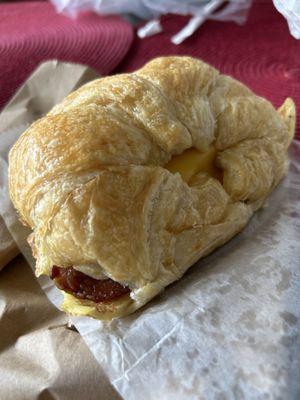 Bacon, Egg and Cheese Croissant Sandwich