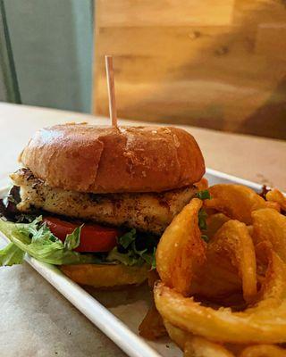 Blackened Fish Sandwich with sidewinder fries