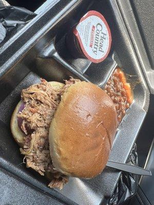 Pulled pork and beans