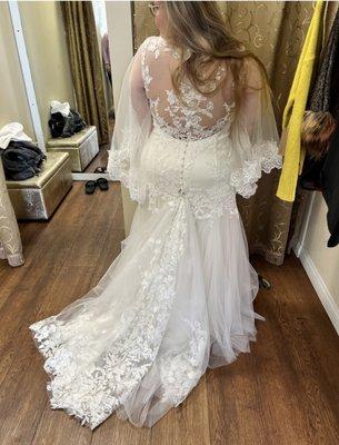 Had my wedding dress altered and added on sleeves