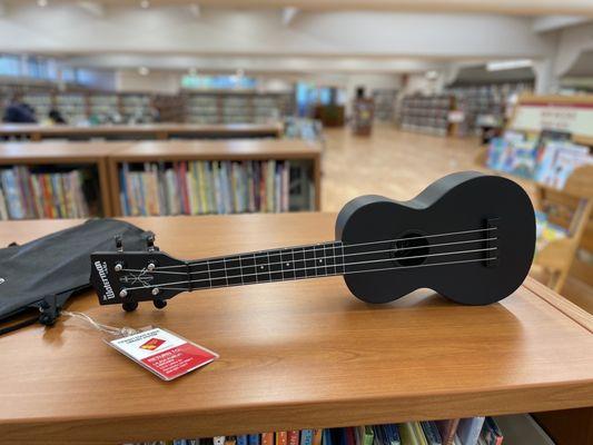 Ukulele is available for checkout (3 weeks)! Comes with bag and clip on tuner! Such an amazing program!