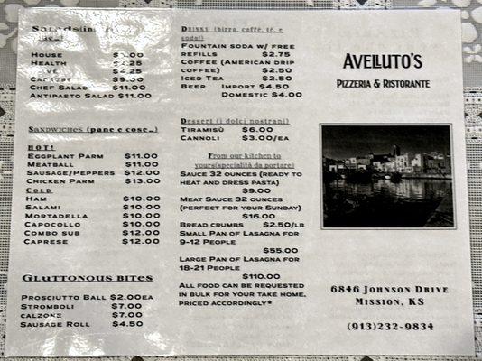 Menu (1 of 2)