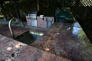 Plumbing for outdoor kitchen