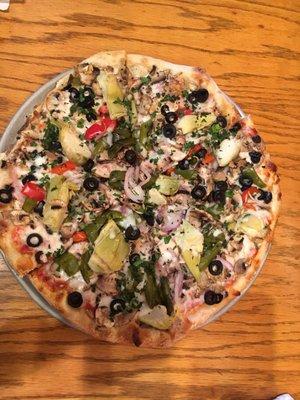 This is The Veggie Supreme pizza. It's one of my favorite.