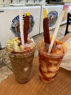 "Diablito" on the left and "Mangonada" on the right