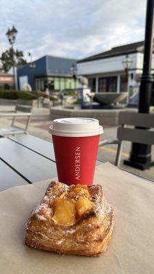 mango coconut pastry and hot coffee in the morning...