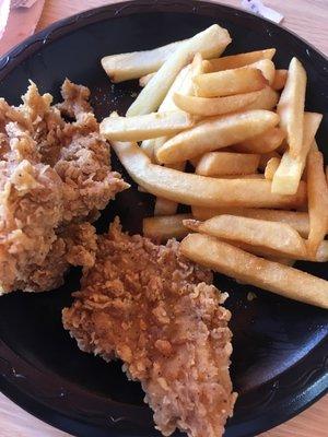 KFC chicken and A&W fries - dairy free!