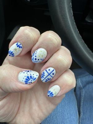 My Mediterranean inspired tile nails.