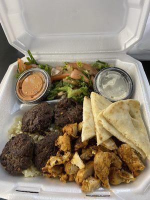 Doner and chicken platter