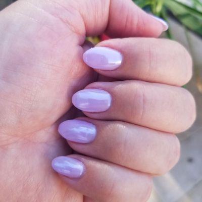 Thanks Sidney for my beautiful lavendar chrome nails!