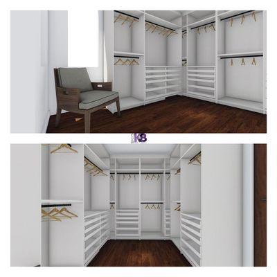 3D rendering closet