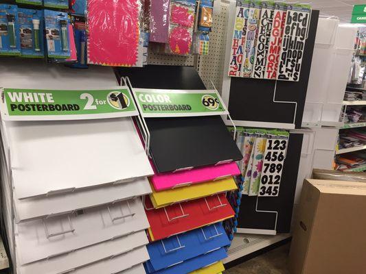 Useful items: poster board and foam board