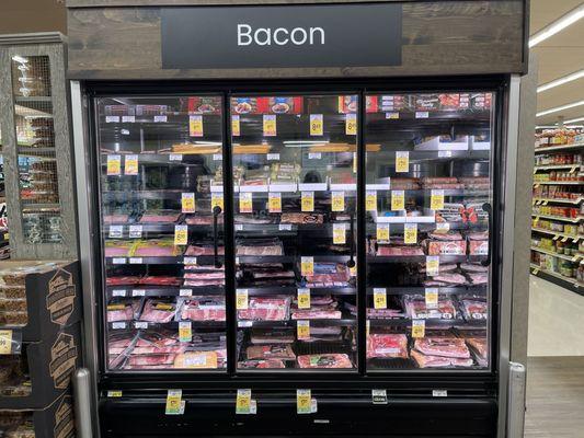 Bacon has its own closed refrigeration!! @ Safeway in Tillamook.