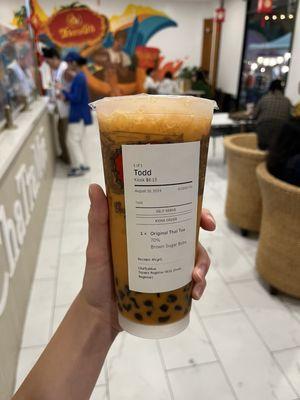 Thai Tea with Boba