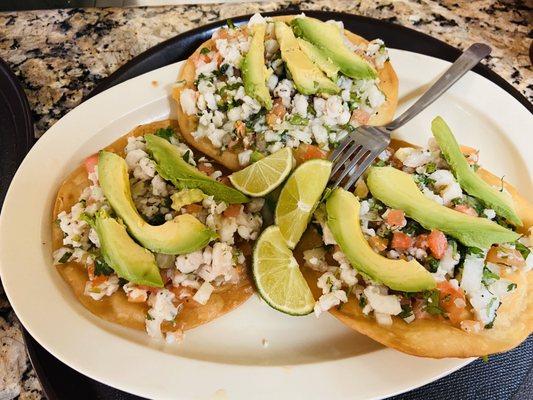 Tostadas de ceviche