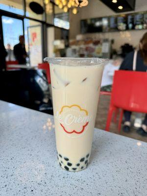 Jasmine milk tea with boba