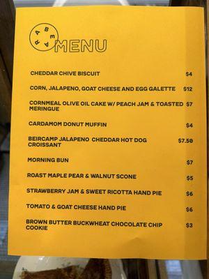 Rotating menu - cookies, biscuits, and hand pies are non rotating