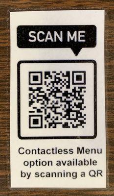 Scan to view menu.