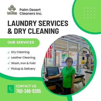 Contact us now for all your laundry and dry cleaning needs!