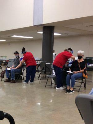 COVID vaccines being administered