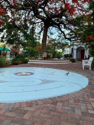 Courtyard of church grounds