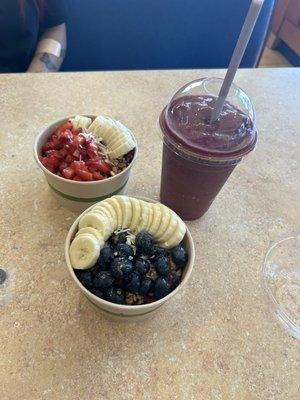 Blueberry Banana Acai Bowl Strawberry Banana Acai Bowl Blueberry Acai Smoothie