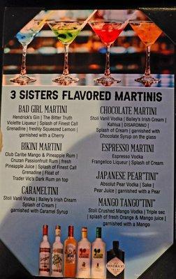 Martini menu 1 of 3