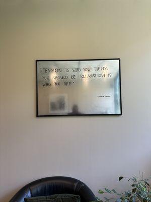 Quote on wall