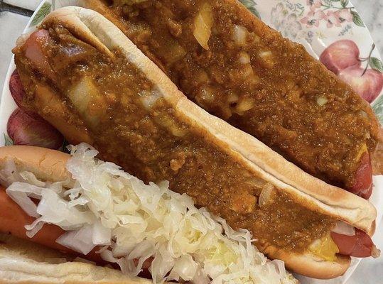 Old fashioned Coney Island hotdogs