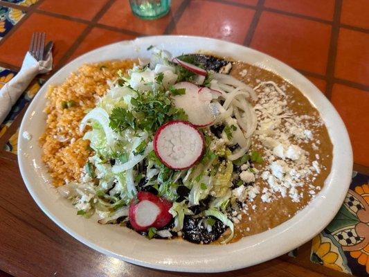 Oaxaca mole chicken enchiladas