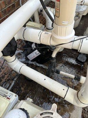 Bad pool pump water leak