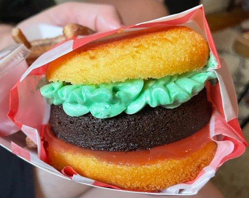 The eponymous cake burger