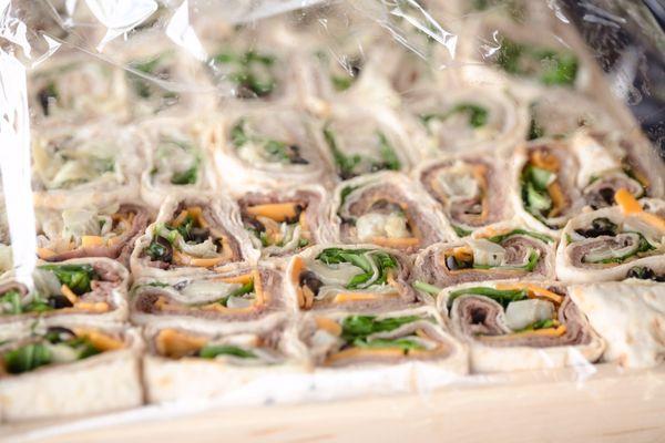 Assorted wraps catering tray