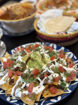 Carne Nachos asada