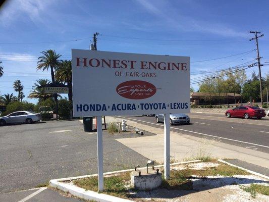 Honest Engine Sign