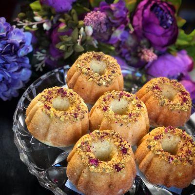 Gluten-free Rose Almond Bundt Cakes