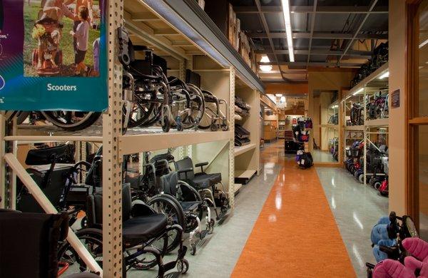 Medical mobility equipment and supplies services. There is even a full service shop on site!